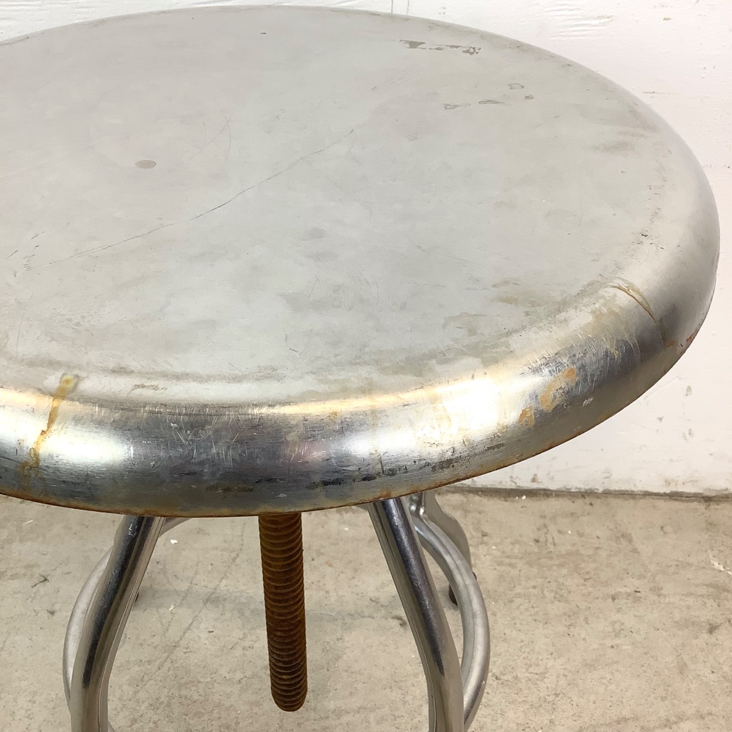 Industrial Modern Steel Swivel Stool - image-11