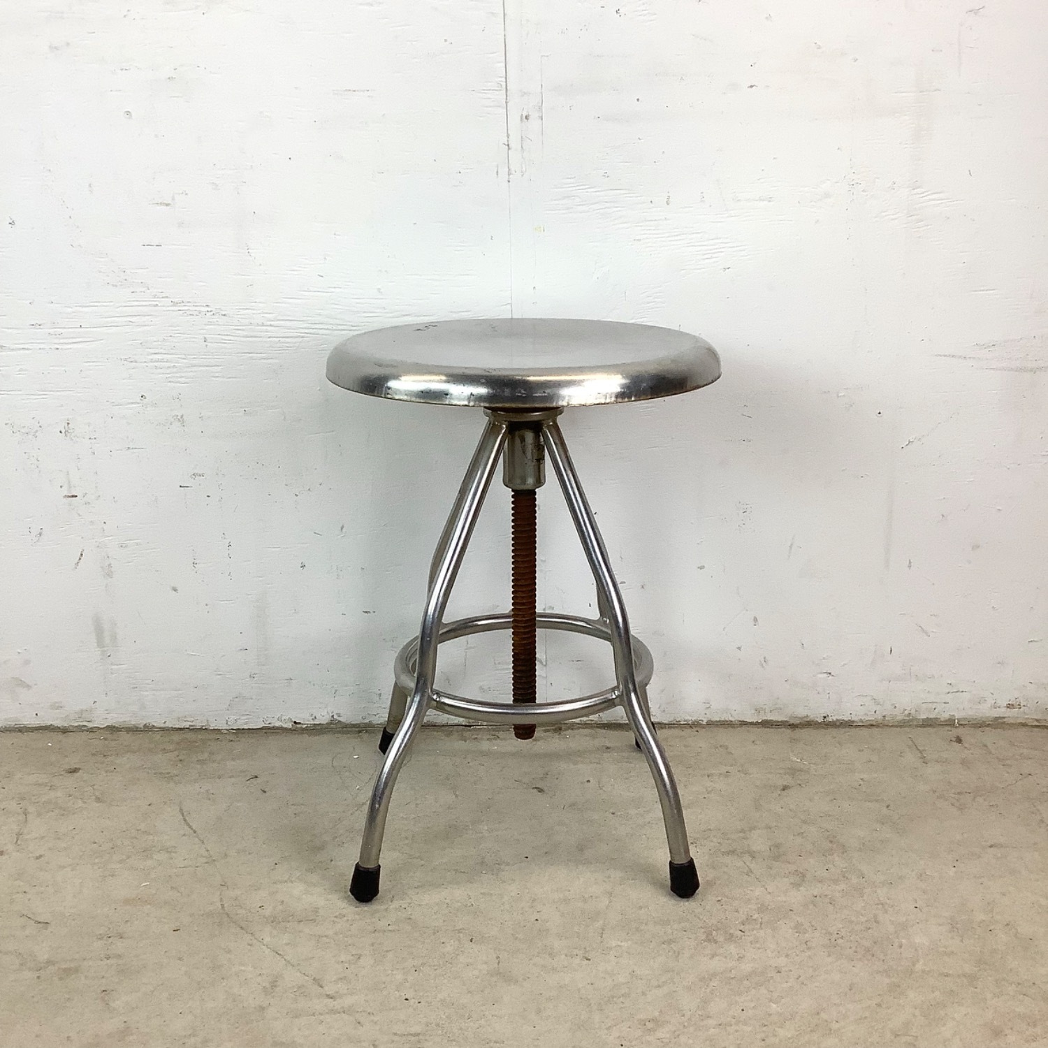Industrial Modern Steel Swivel Stool - image-6