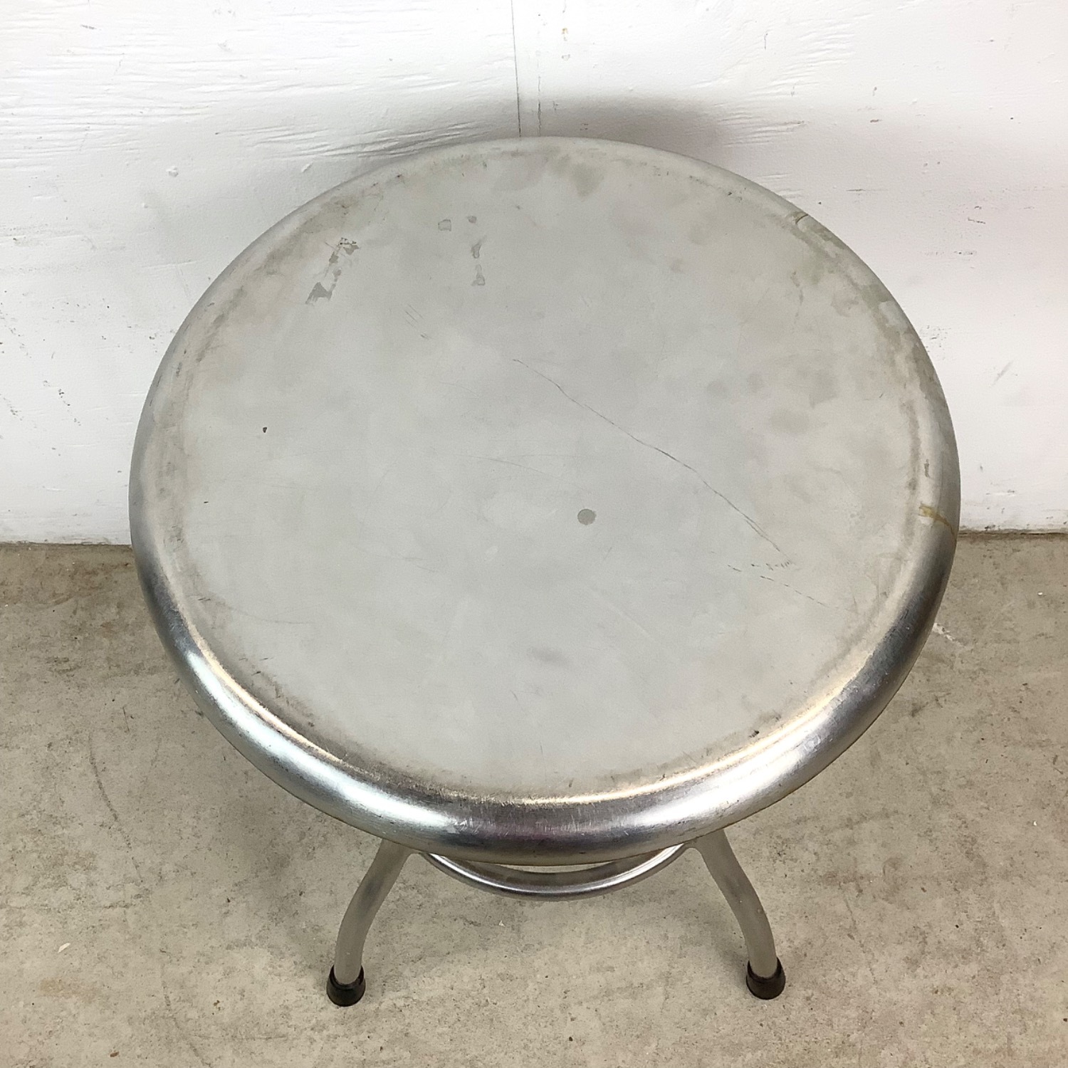 Industrial Modern Steel Swivel Stool - image-3