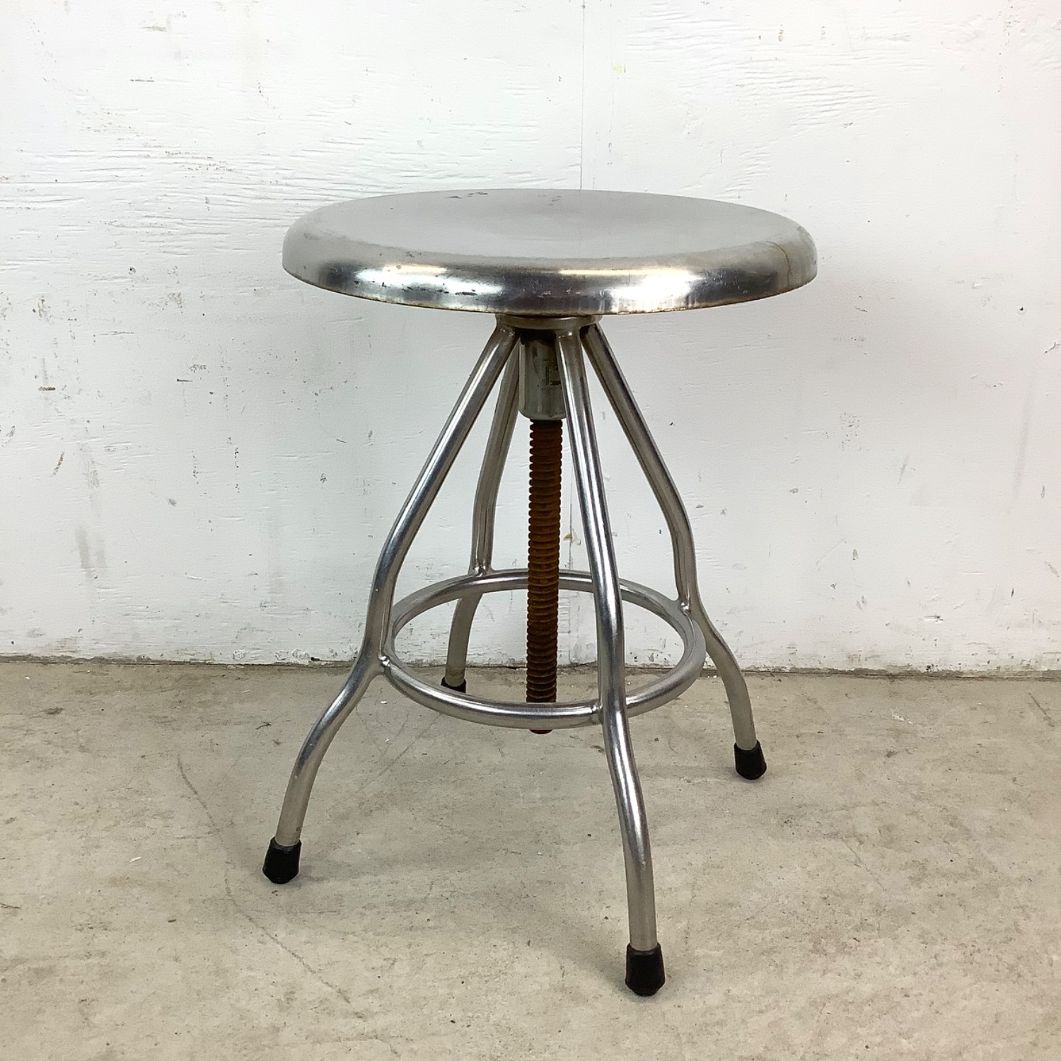 Industrial Modern Steel Swivel Stool - image-10