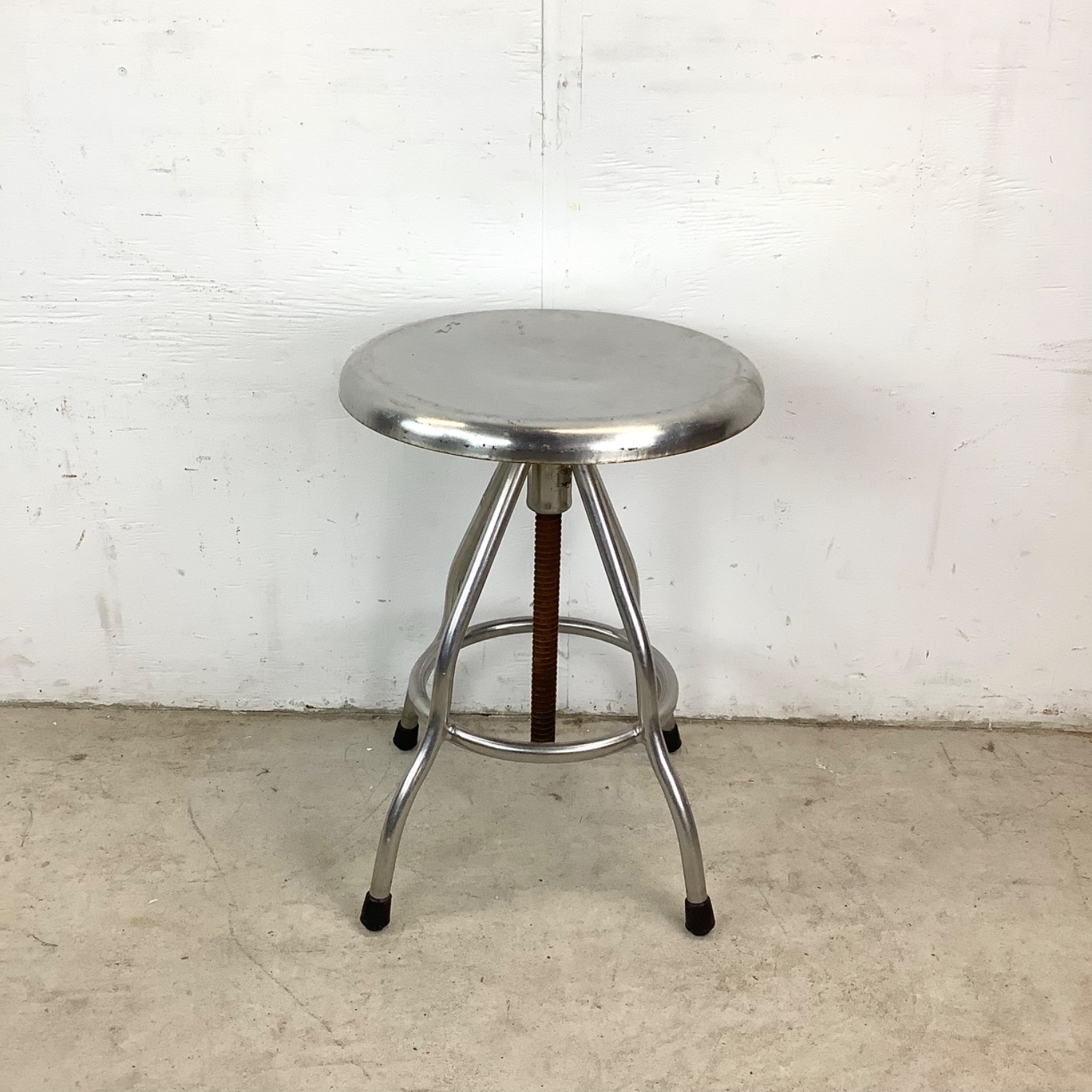 Industrial Modern Steel Swivel Stool - image-5
