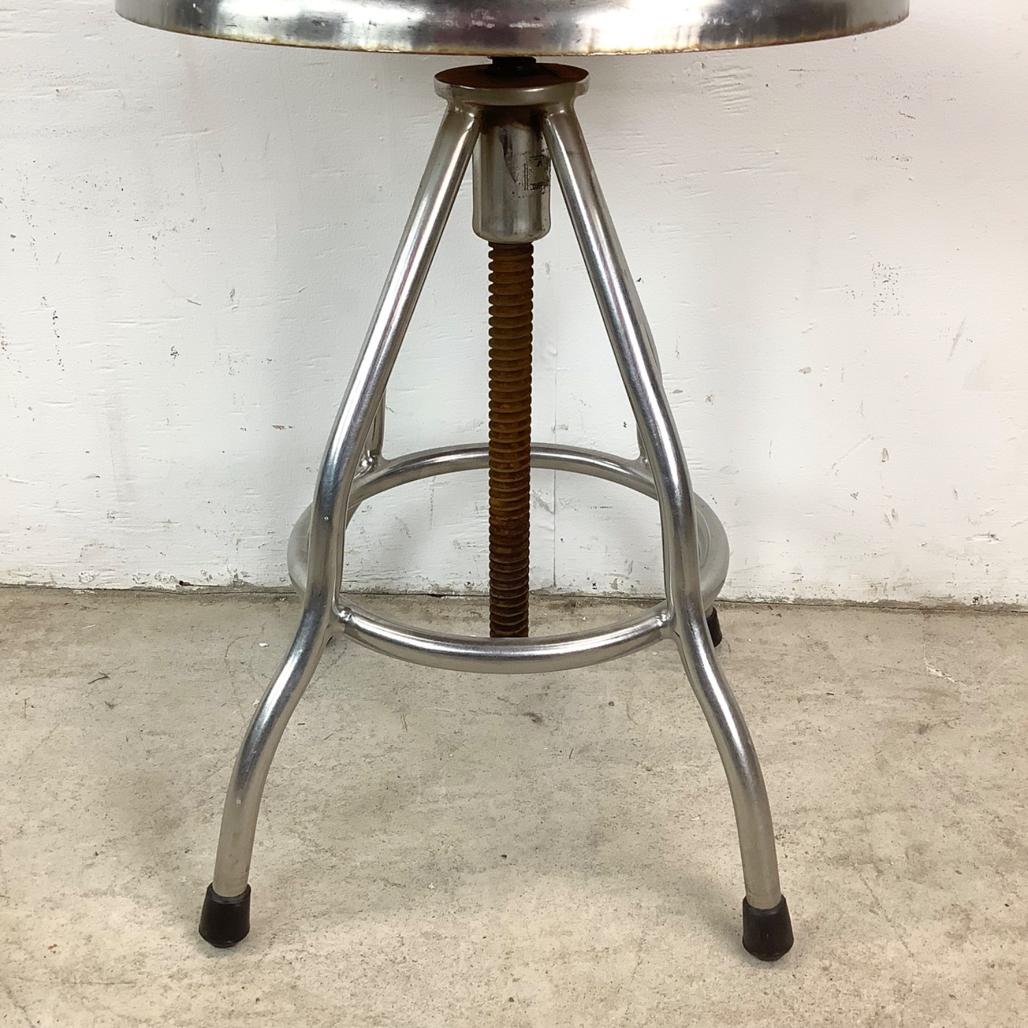 Industrial Modern Steel Swivel Stool - image-8