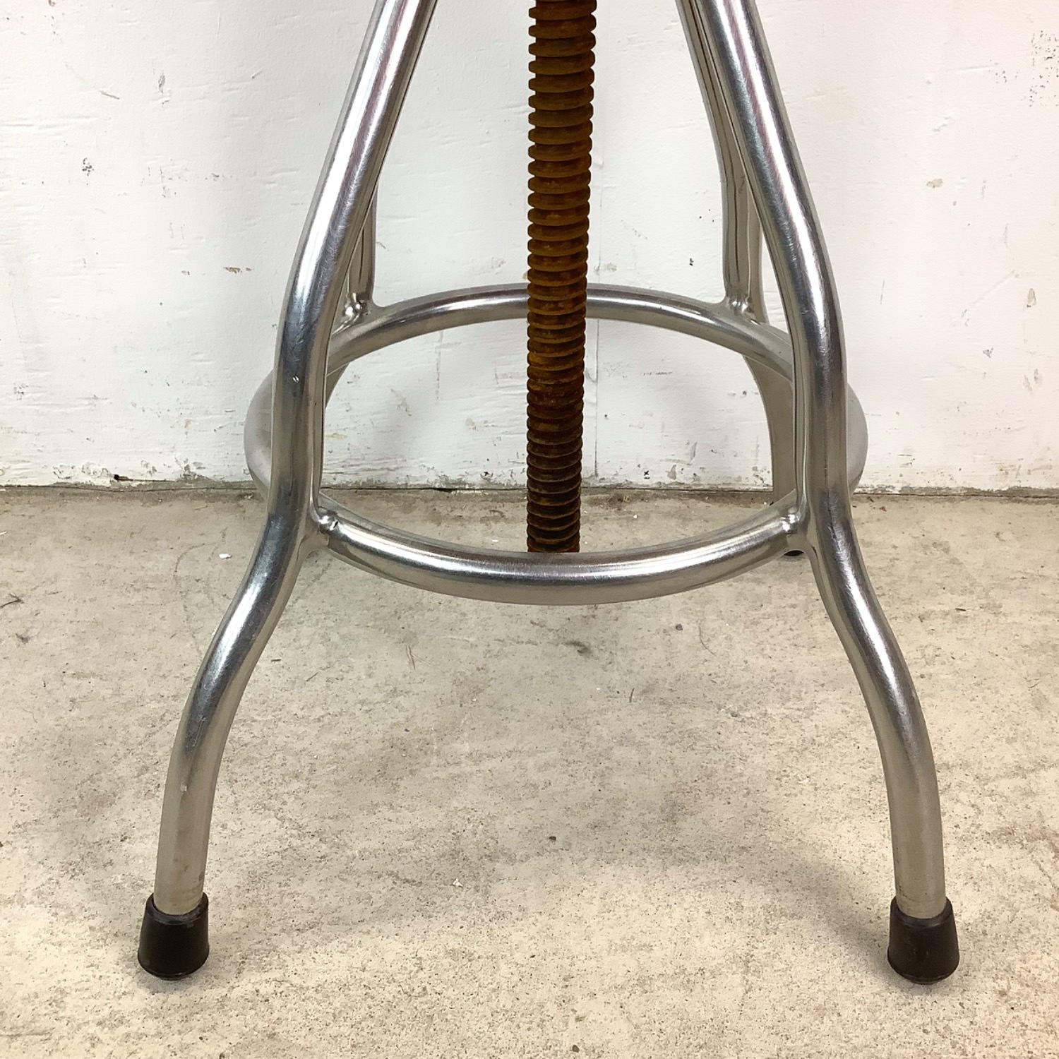 Industrial Modern Steel Swivel Stool - image-9