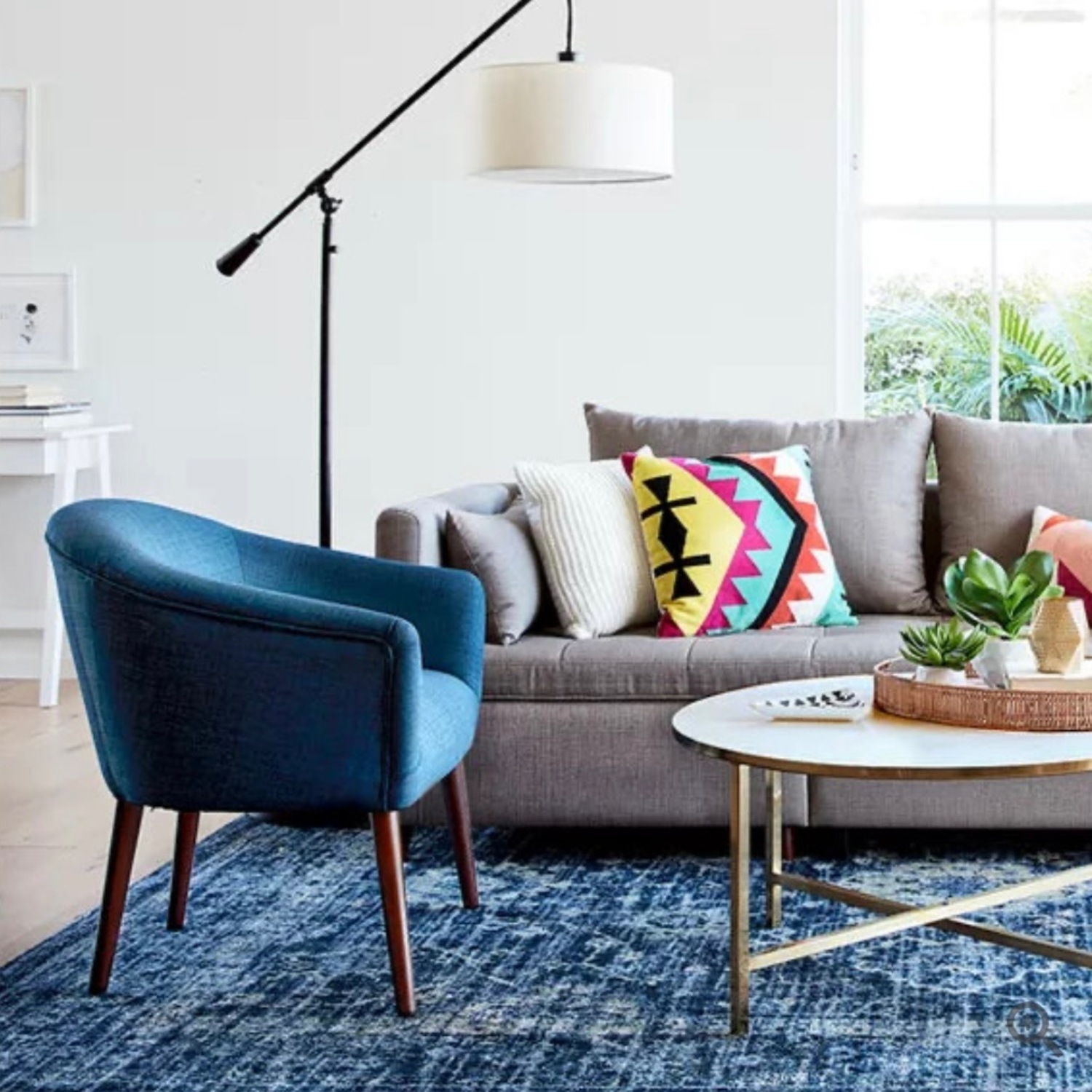 Target Threshold Cantilever Drop Pendant Swing Arm Floor Lamp - image-1