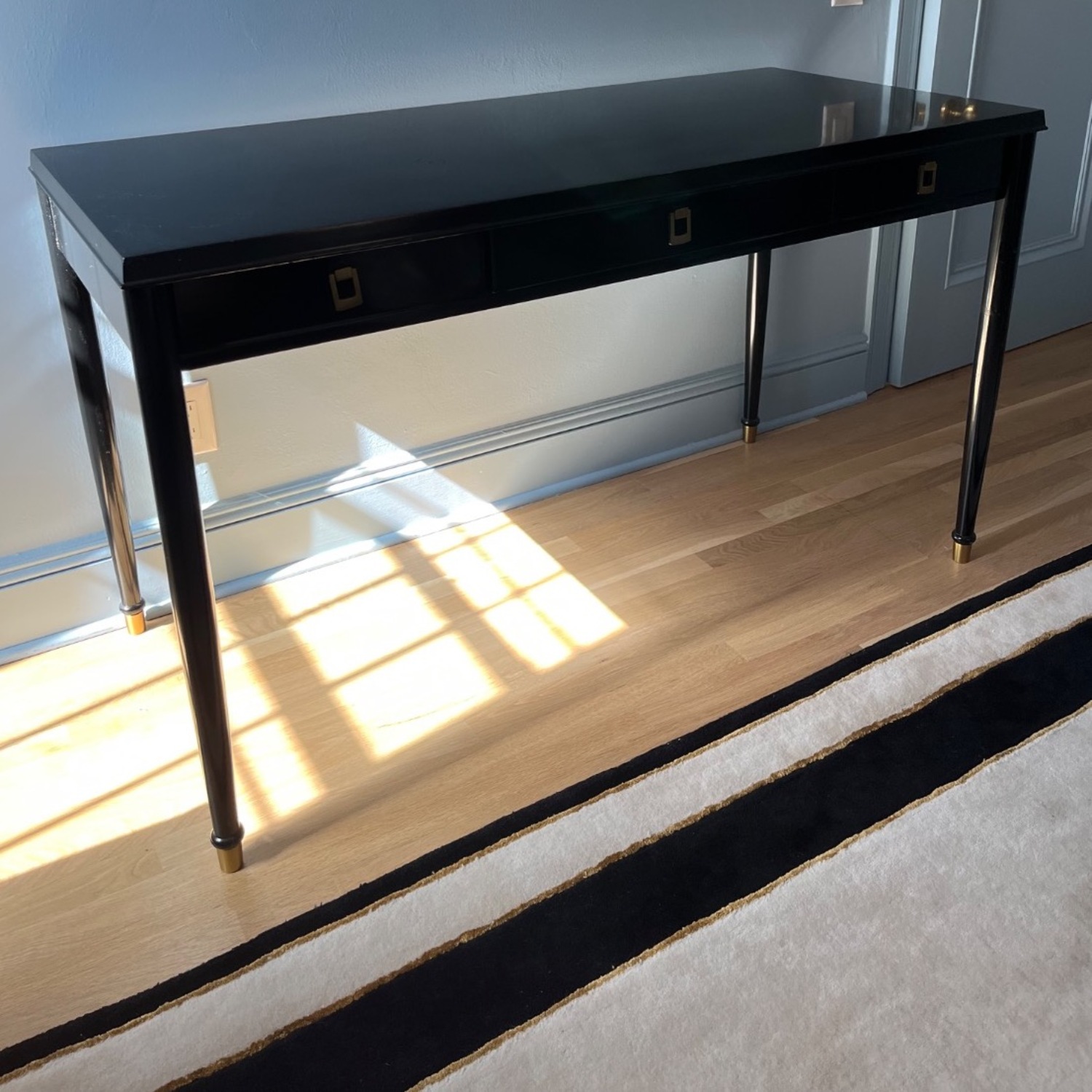 Williams-Sonoma Lacourte Black Wood Desk - image-1