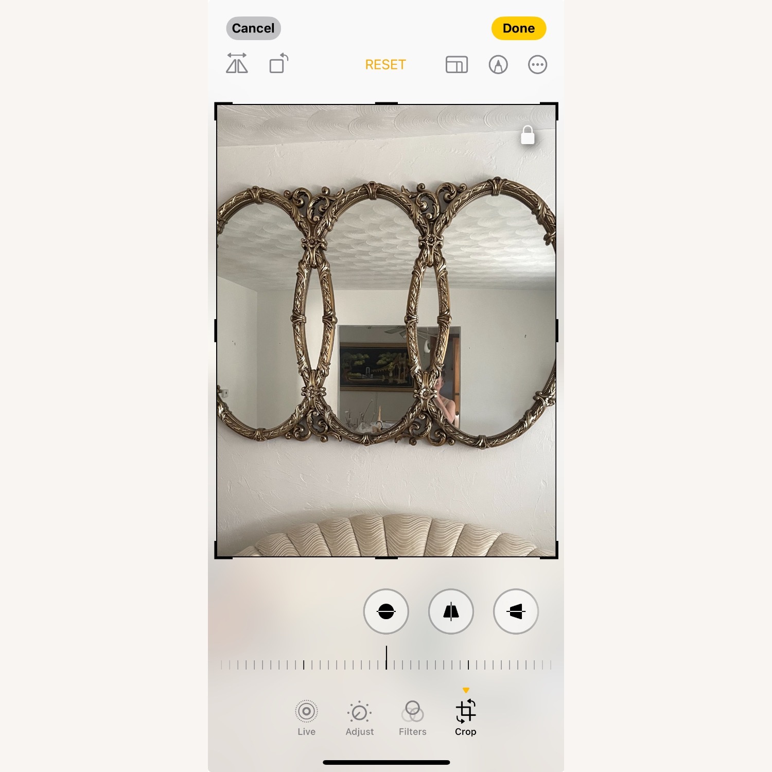 Vintage/Antique Triple Wall Mirror - image-1