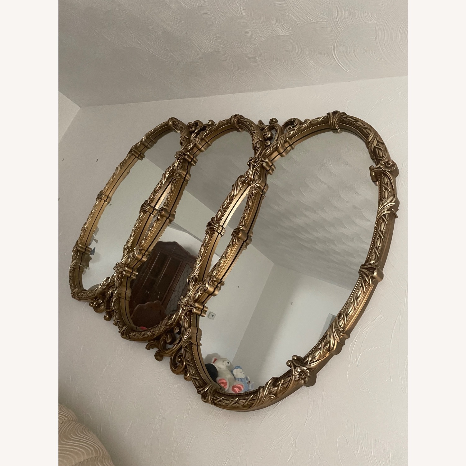 Vintage/Antique Triple Wall Mirror - image-2