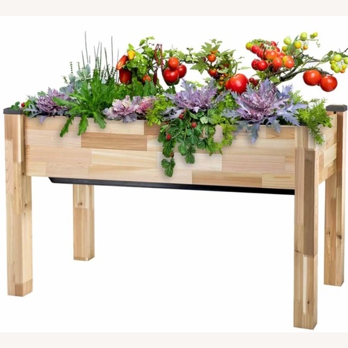 Used Cedar Craft Natural Wood Planter for sale on AptDeco