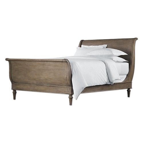 Used Restoration Hardware Queen Empire Rosette Sleigh Bed for sale on AptDeco