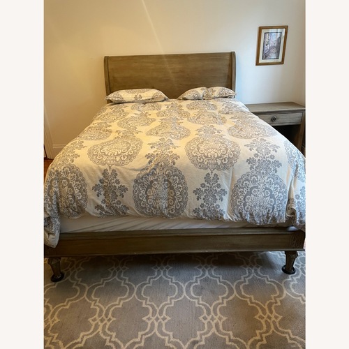 Used Restoration Hardware Queen Empire Rosette Sleigh Bed for sale on AptDeco