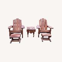 Handmade Fir Adirondack Chair Set