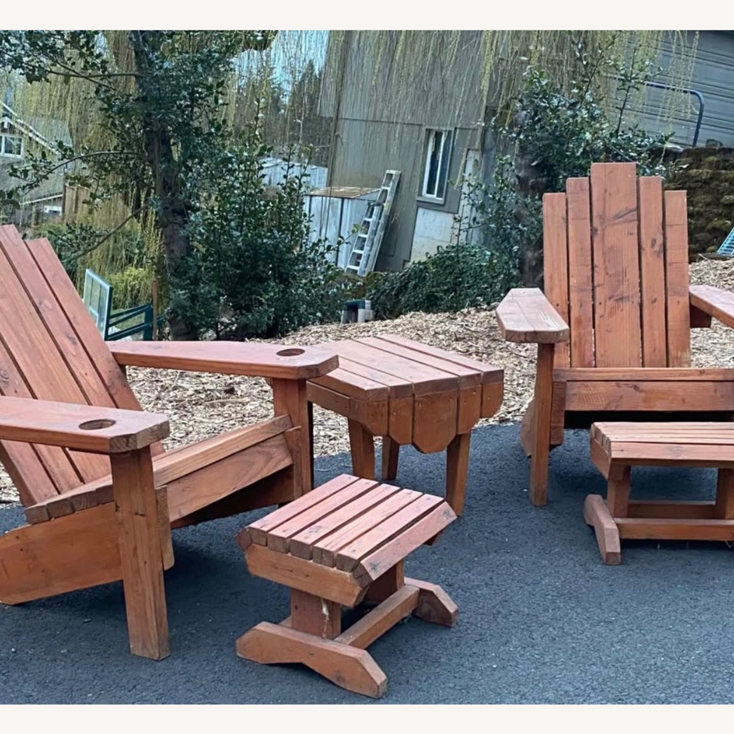 Handmade Fir Adirondack Chair Set - image-3