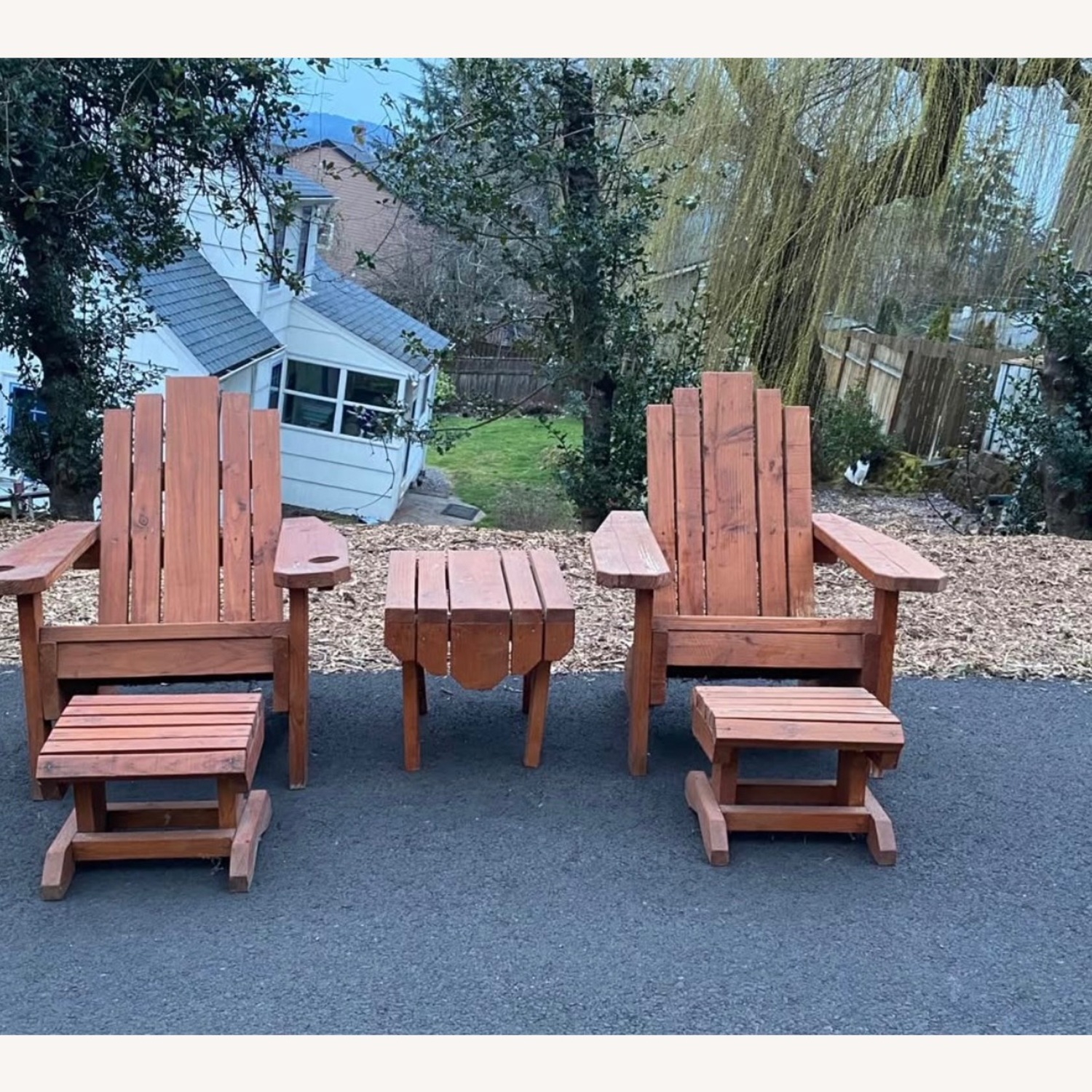 Handmade Fir Adirondack Chair Set - image-2