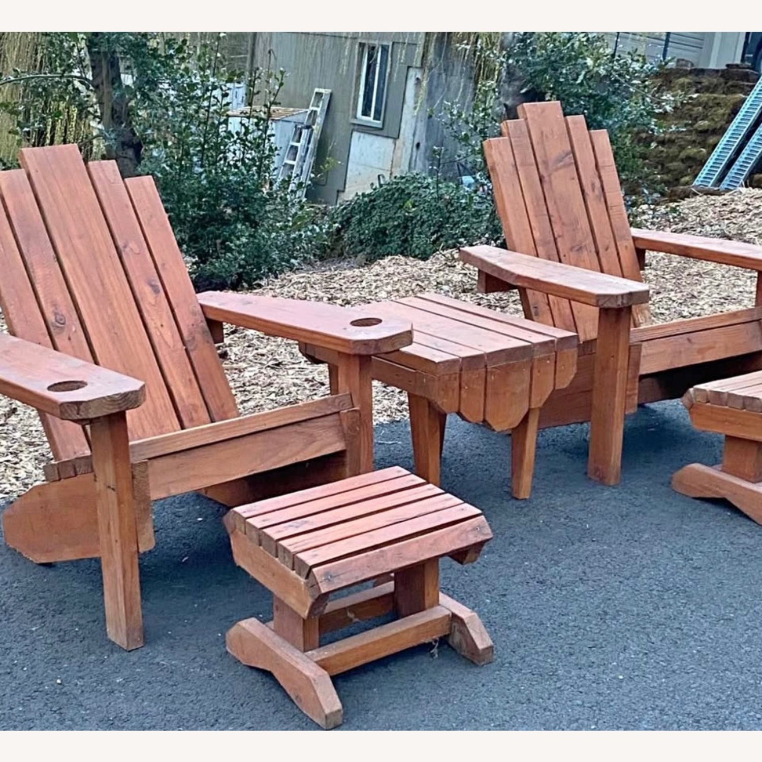 Handmade Fir Adirondack Chair Set - image-4