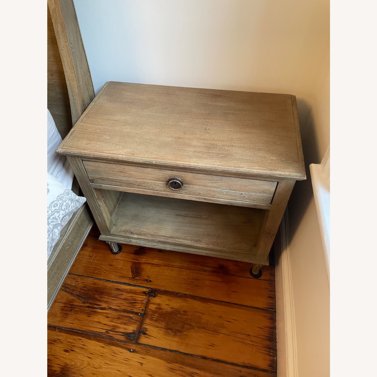 Restoration Hardware Natural Wood Side Table - image-2