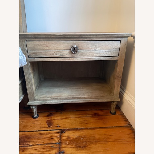 Used Restoration Hardware Natural Wood Side Table for sale on AptDeco