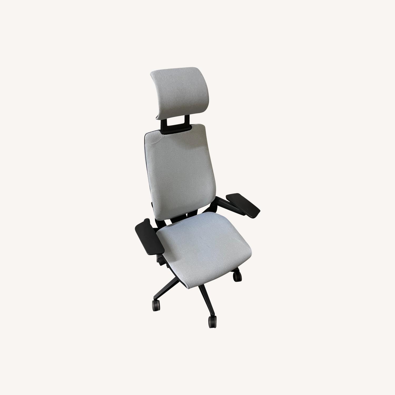 Steelcase Gesture Blue Fabric Office Chair - image-0