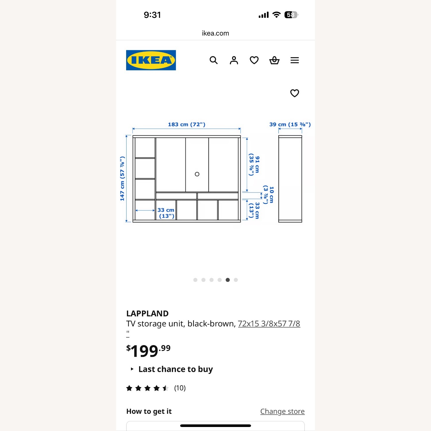 IKEA Lappland Black Media Storage - image-2