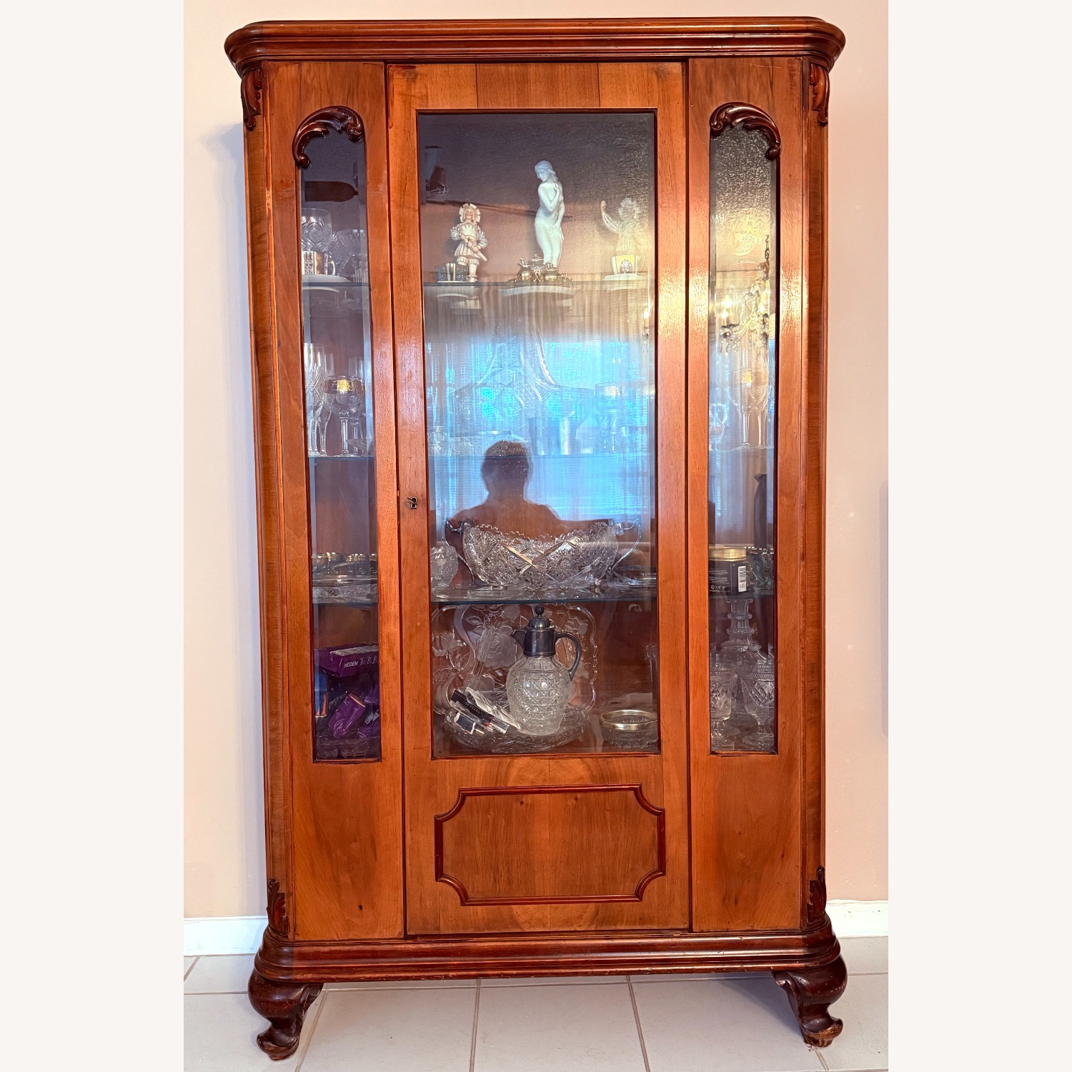 Light Brown Wood Armoire - image-2