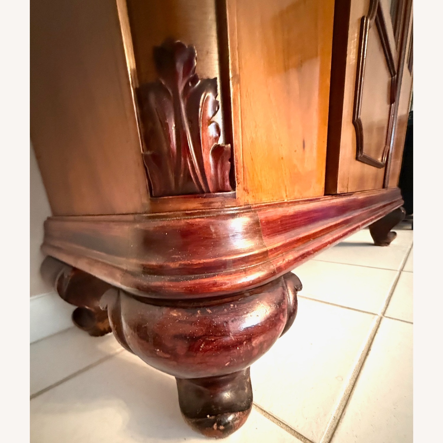 Light Brown Wood Armoire - image-5