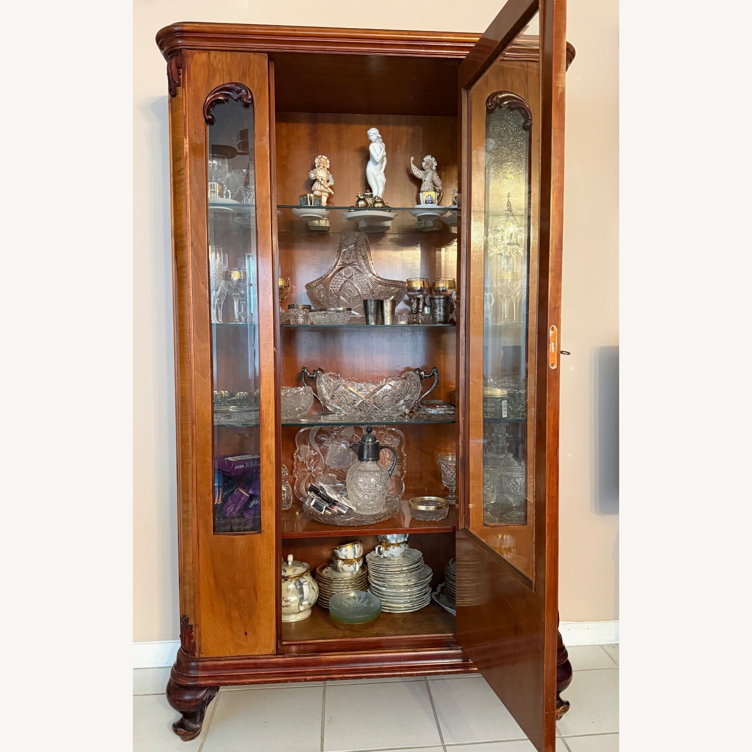 Light Brown Wood Armoire - image-1