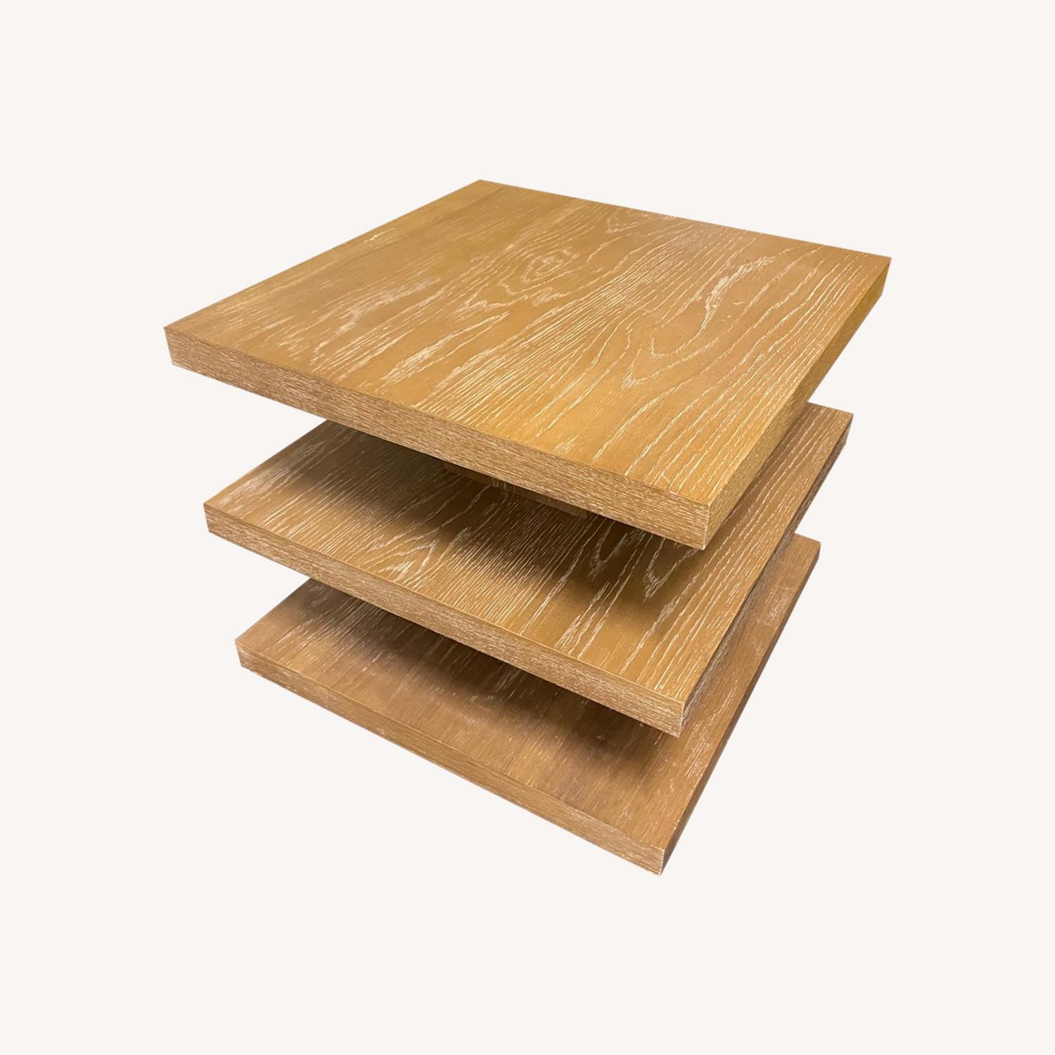 CB2 VUUE Pile Wood Tired Side Table - image-0