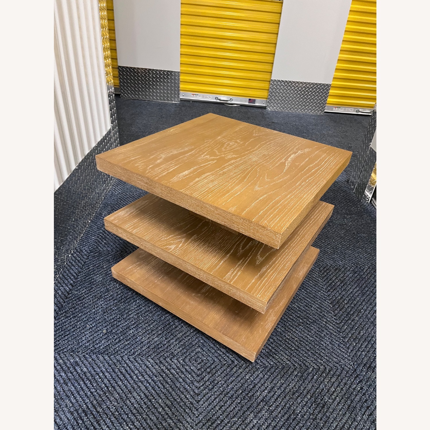 CB2 VUUE Pile Wood Tired Side Table - image-1