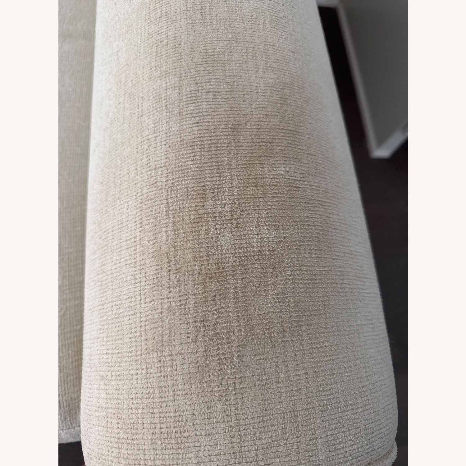 Living Spaces White Fabric 2+ Seater Sofa - image-4