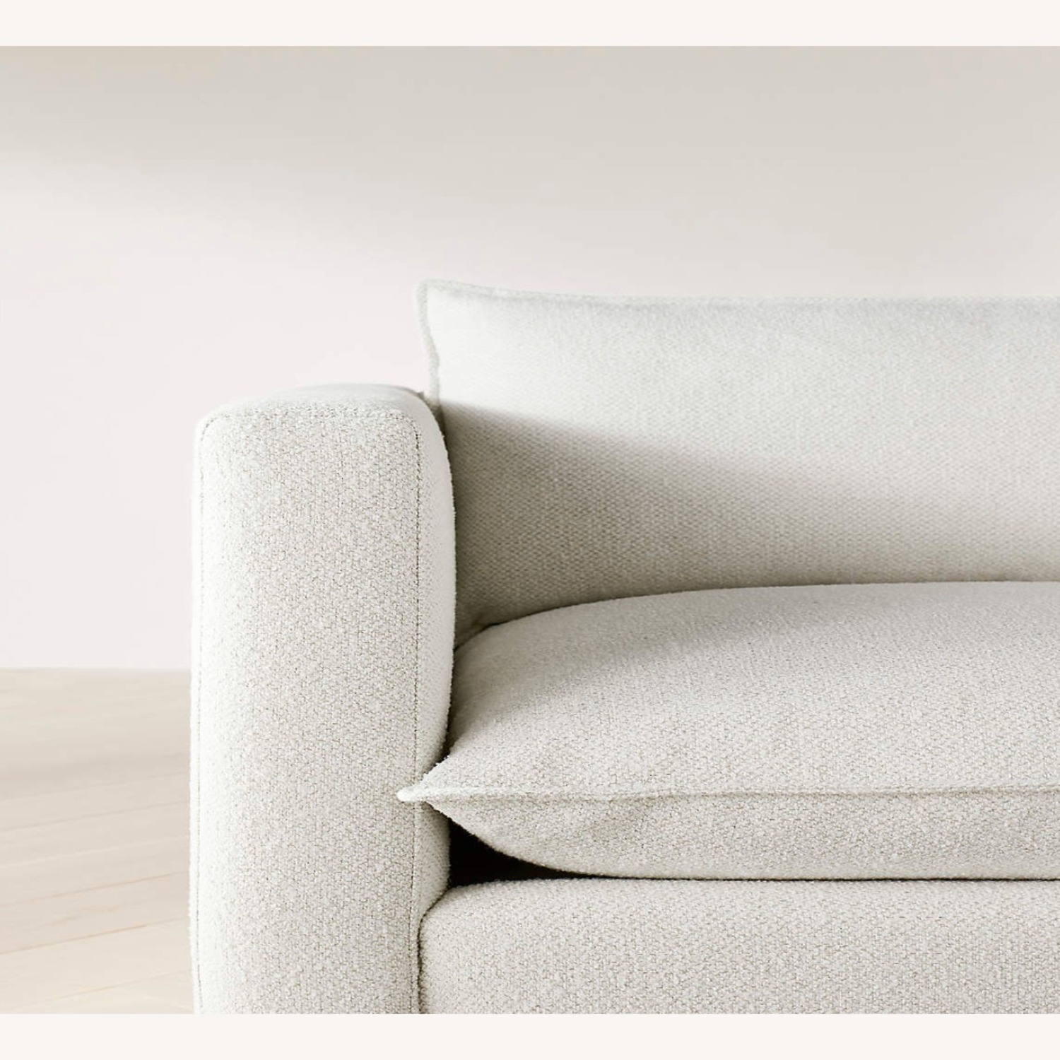 Crate & Barrel Lotus Natural Fabric 2 Seater Sofa - image-3