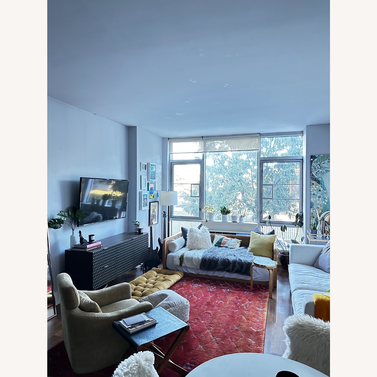 Crate & Barrel Lotus Natural Fabric 2 Seater Sofa - image-7