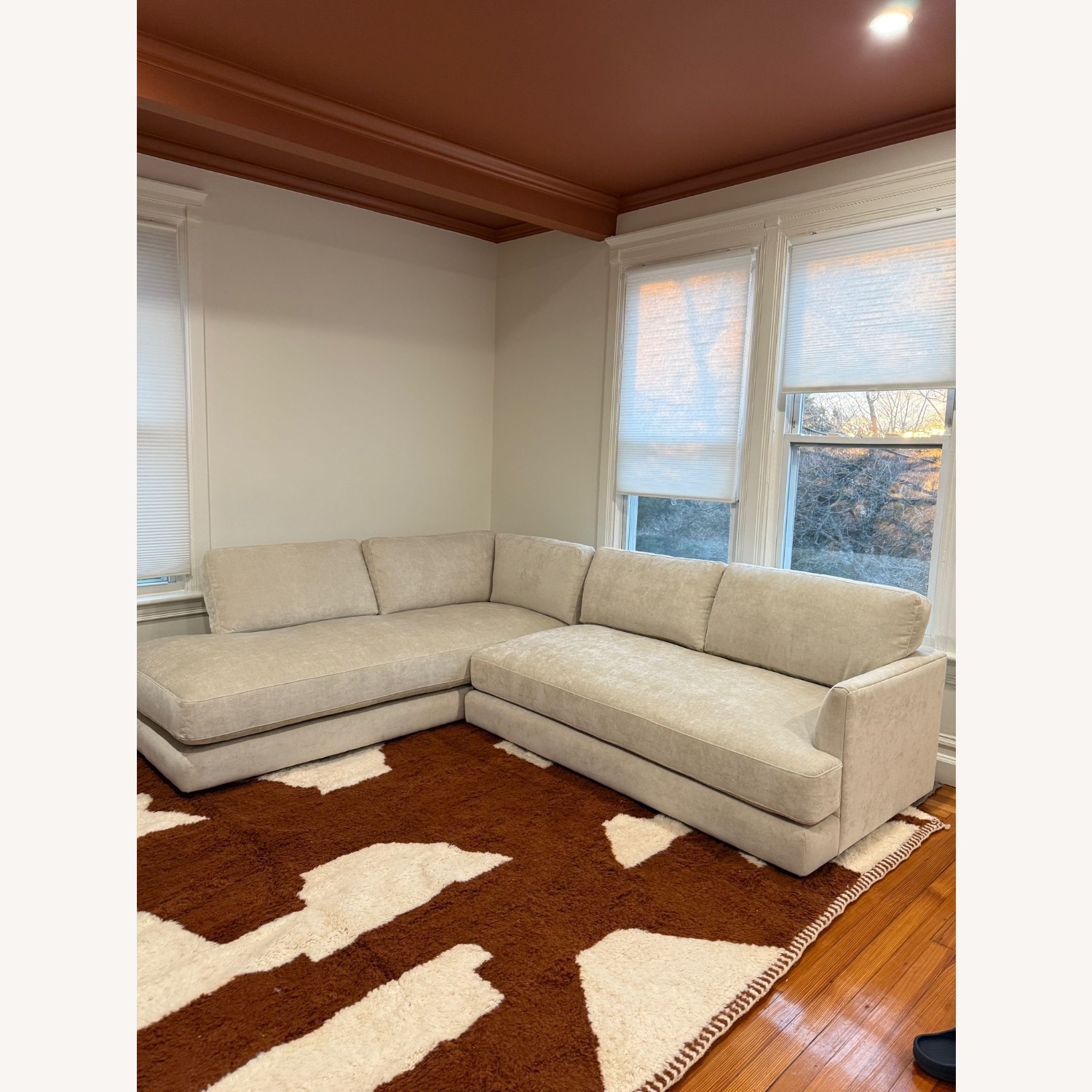 West Elm White Marble 3+ Piece Sectional - image-2