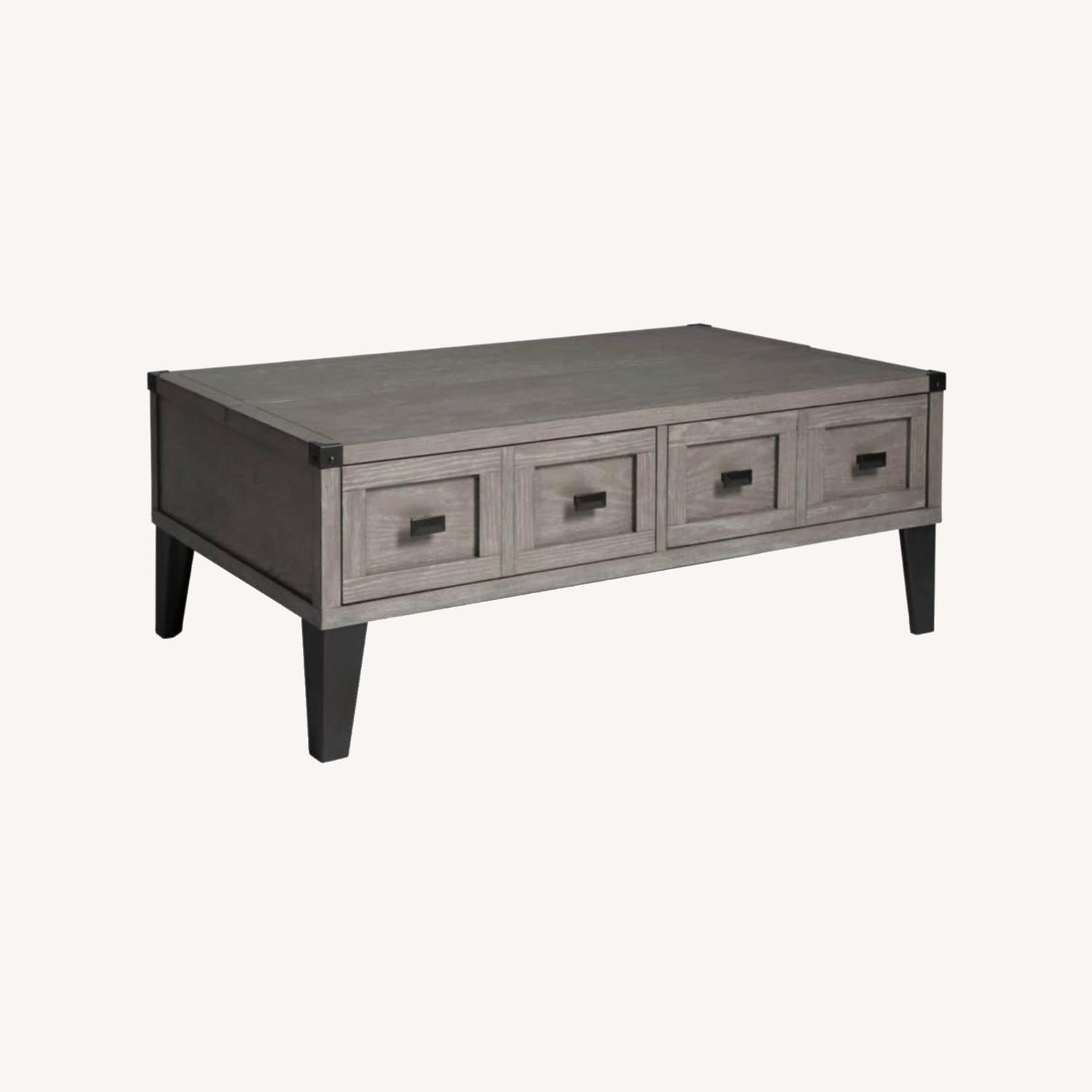 Bob's Discount Furniture Wentworth Light Gray Coffee Table - image-0