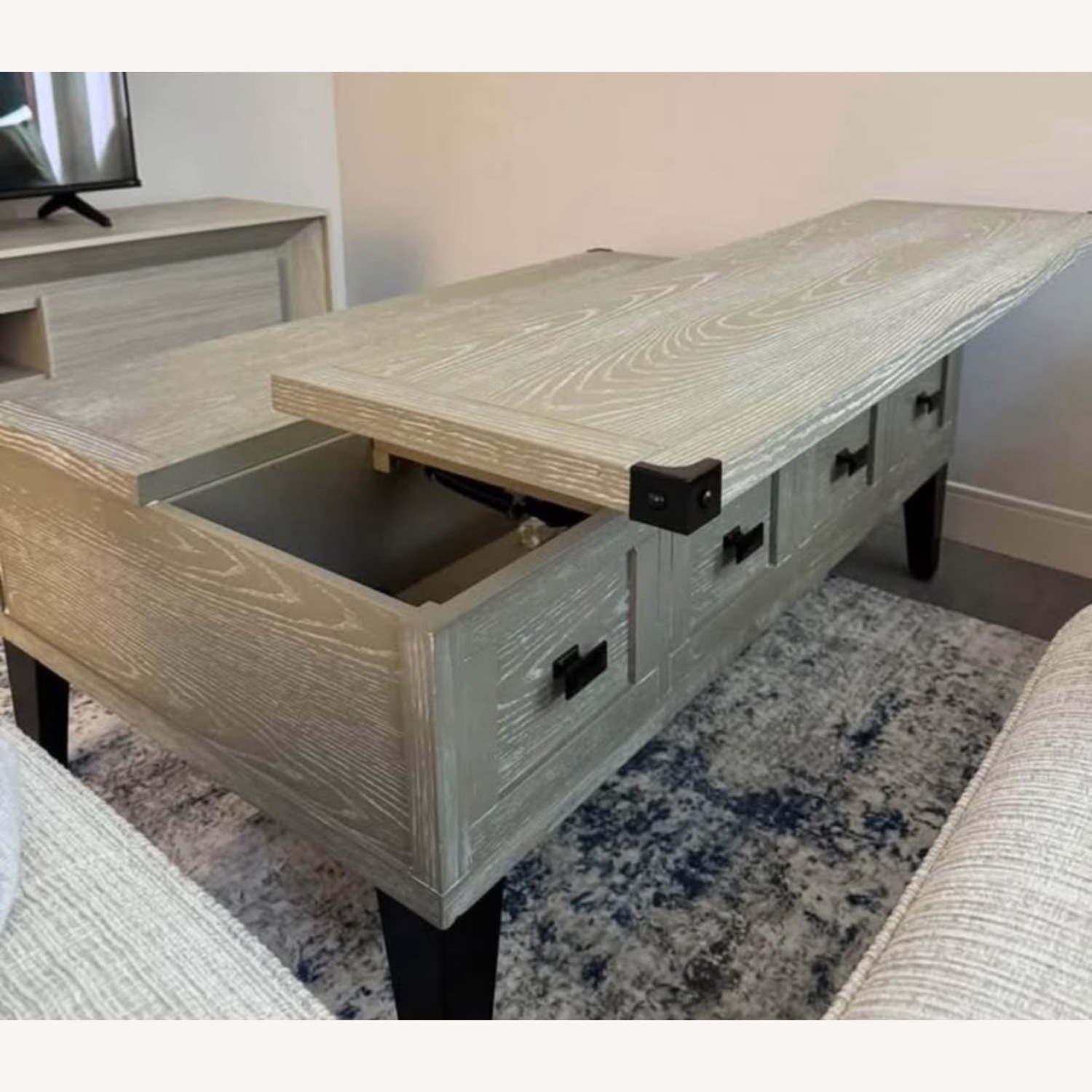 Bob's Discount Furniture Wentworth Light Gray Coffee Table - image-3