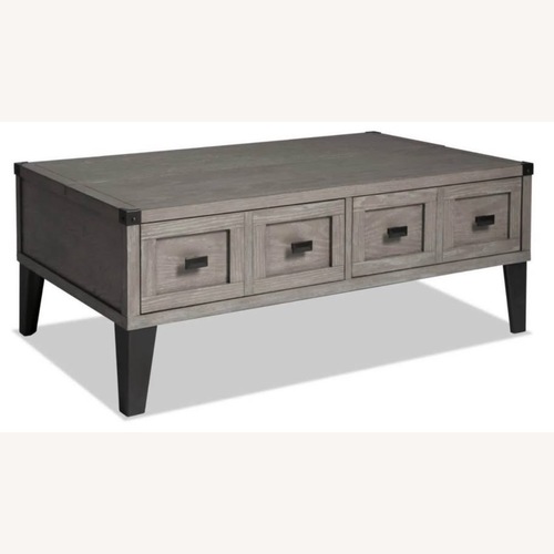 Used Bob's Discount Furniture Wentworth Light Gray Coffee Table for sale on AptDeco