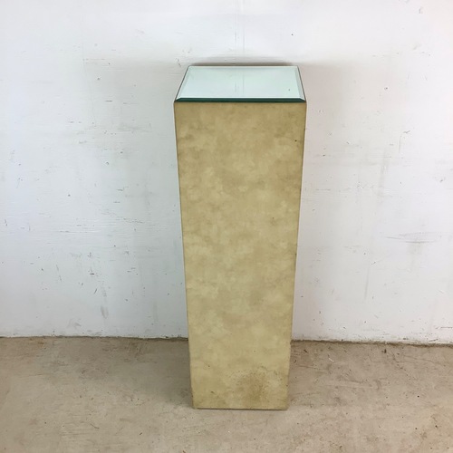 Used Vintage Mirrored Top Display Pedestal for sale on AptDeco