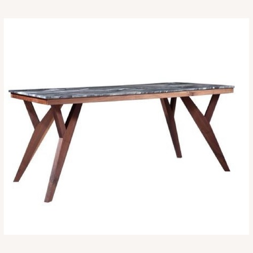 Used Organic Modernism Karlo Black Marble Dining Table for sale on AptDeco