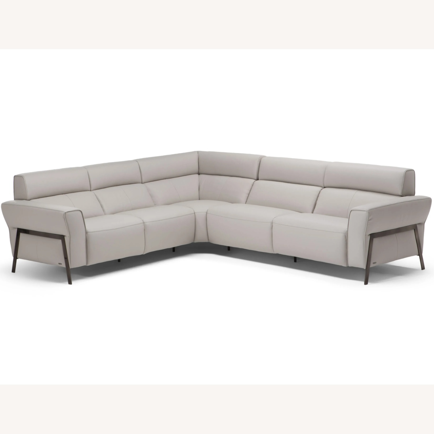 Natuzzi Eleganza Leather Lshape Sofa - image-5