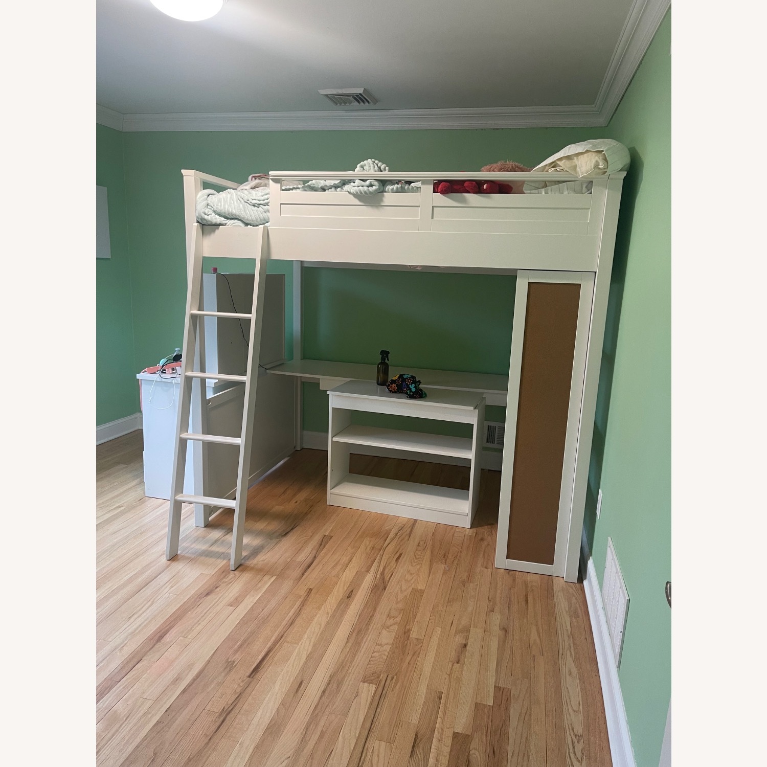 Pottery Barn Teen Sleep + Study Loft Bed W Desk & Shelves - image-3