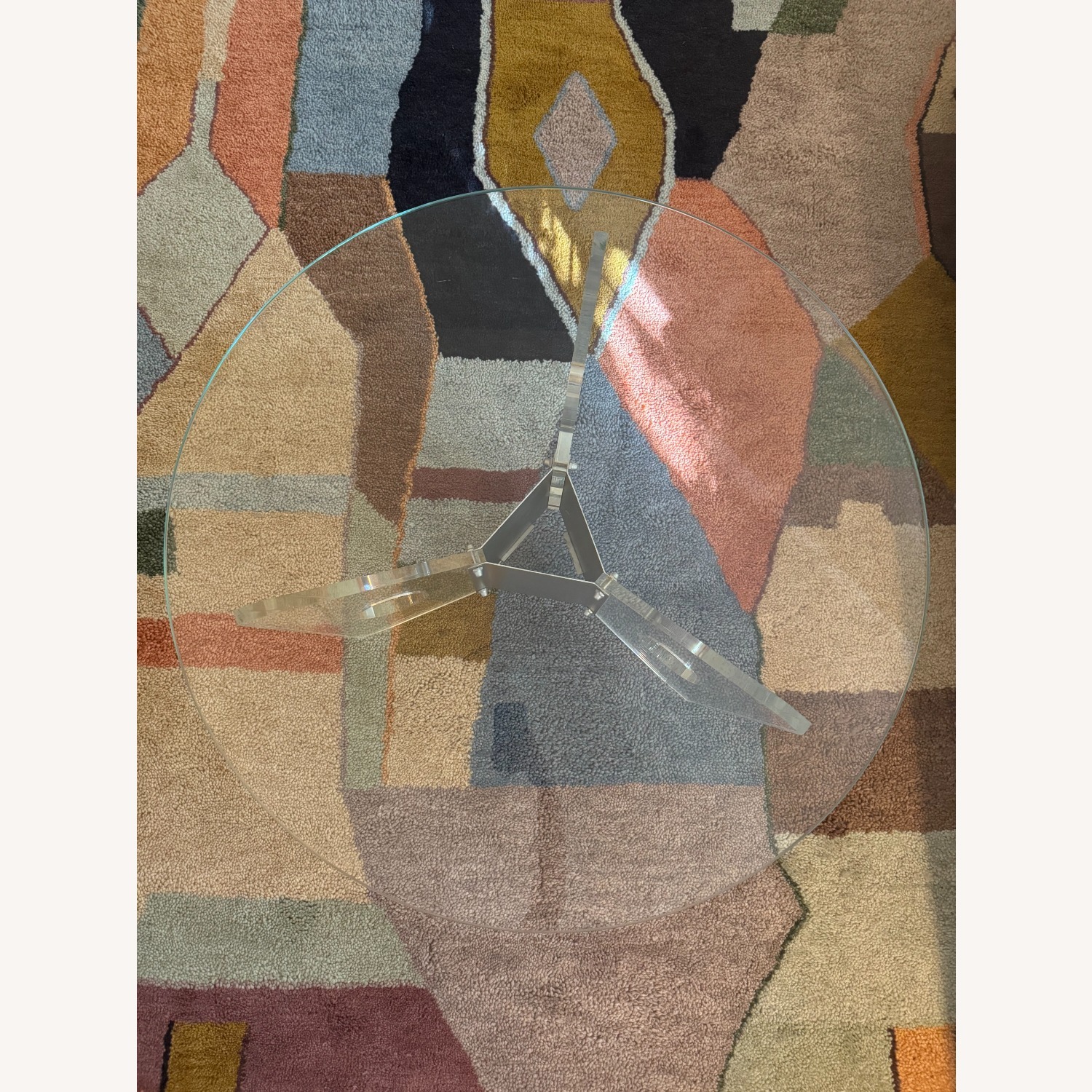 Vintage/Antique Glass Coffee Table - image-4