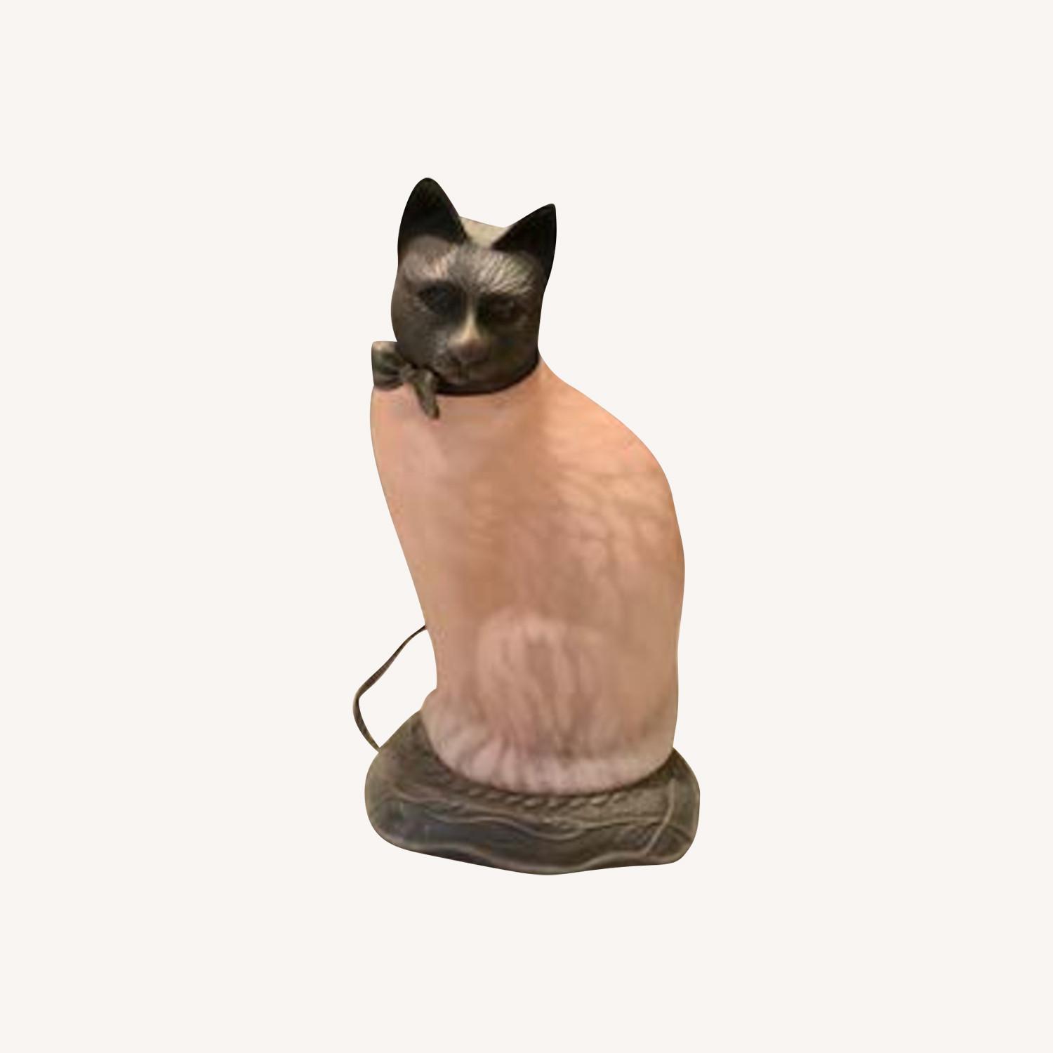 Antique Cat Table Lamp - image-0