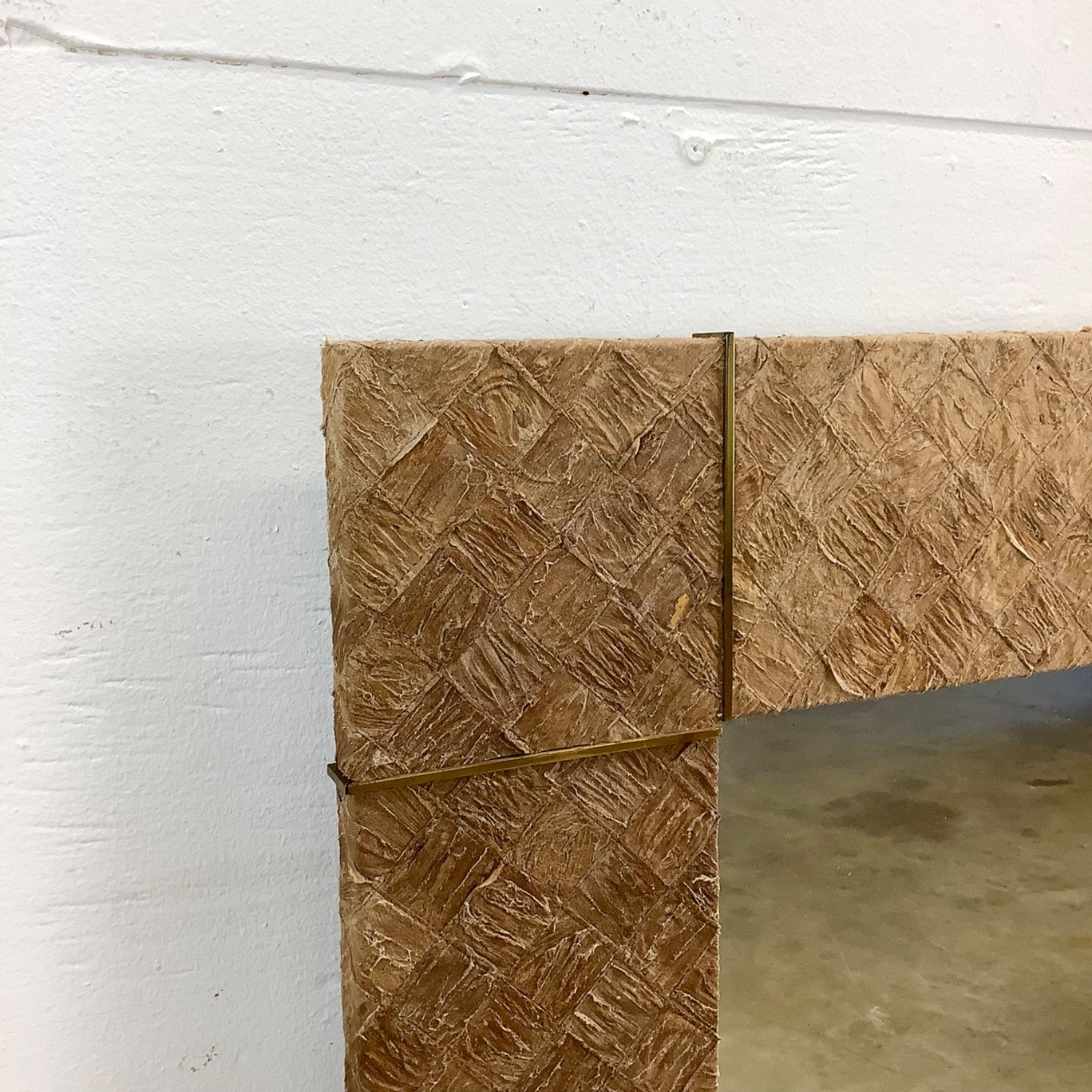 Large Square Textile Wall Mirror - image-13