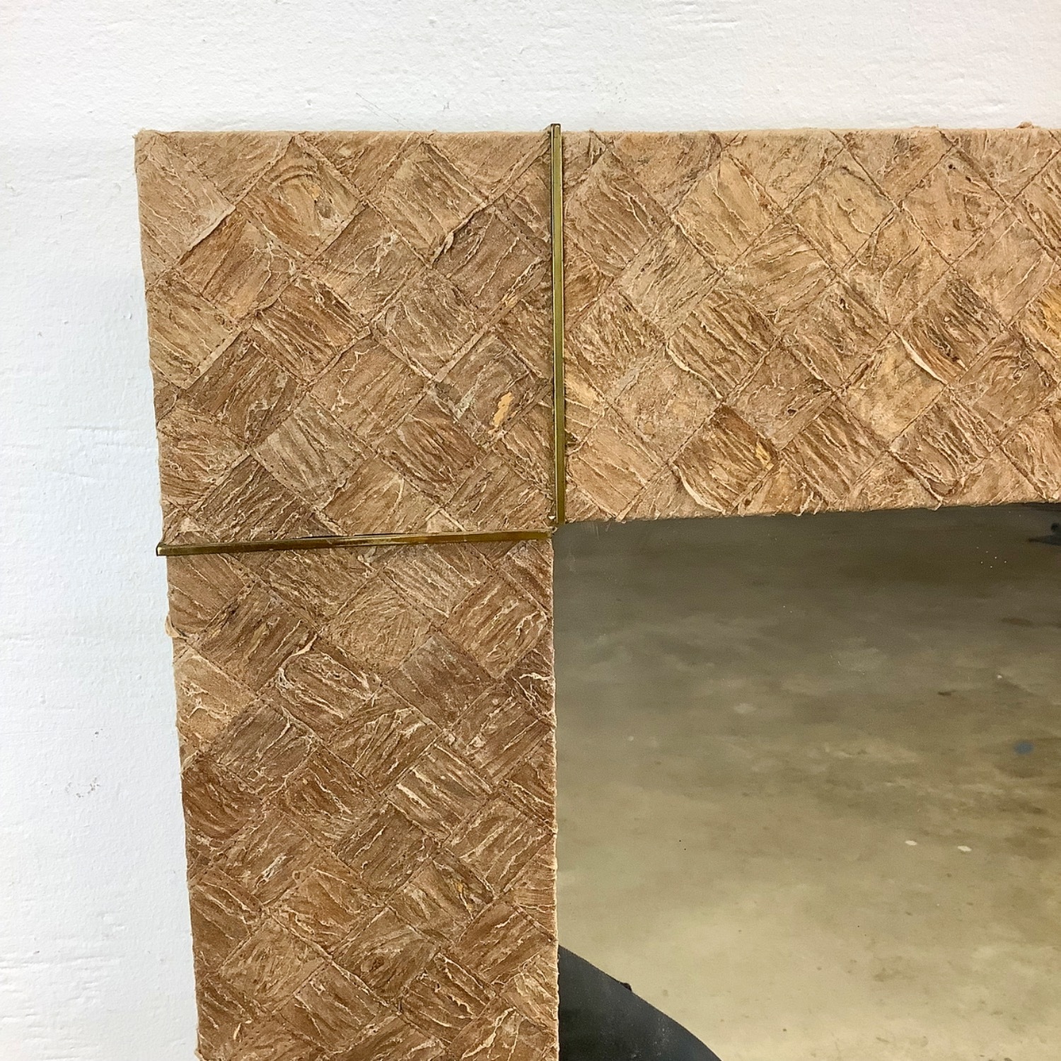 Large Square Textile Wall Mirror - image-11