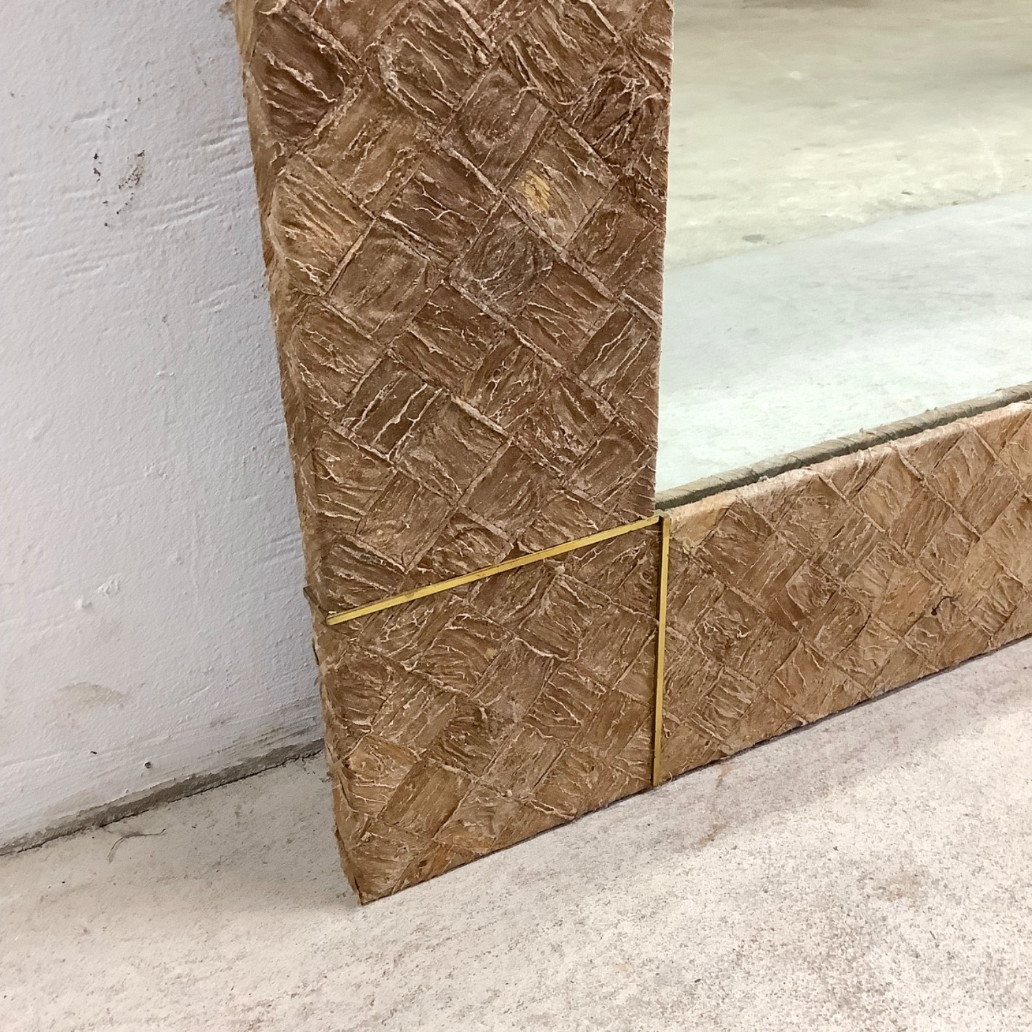 Large Square Textile Wall Mirror - image-12