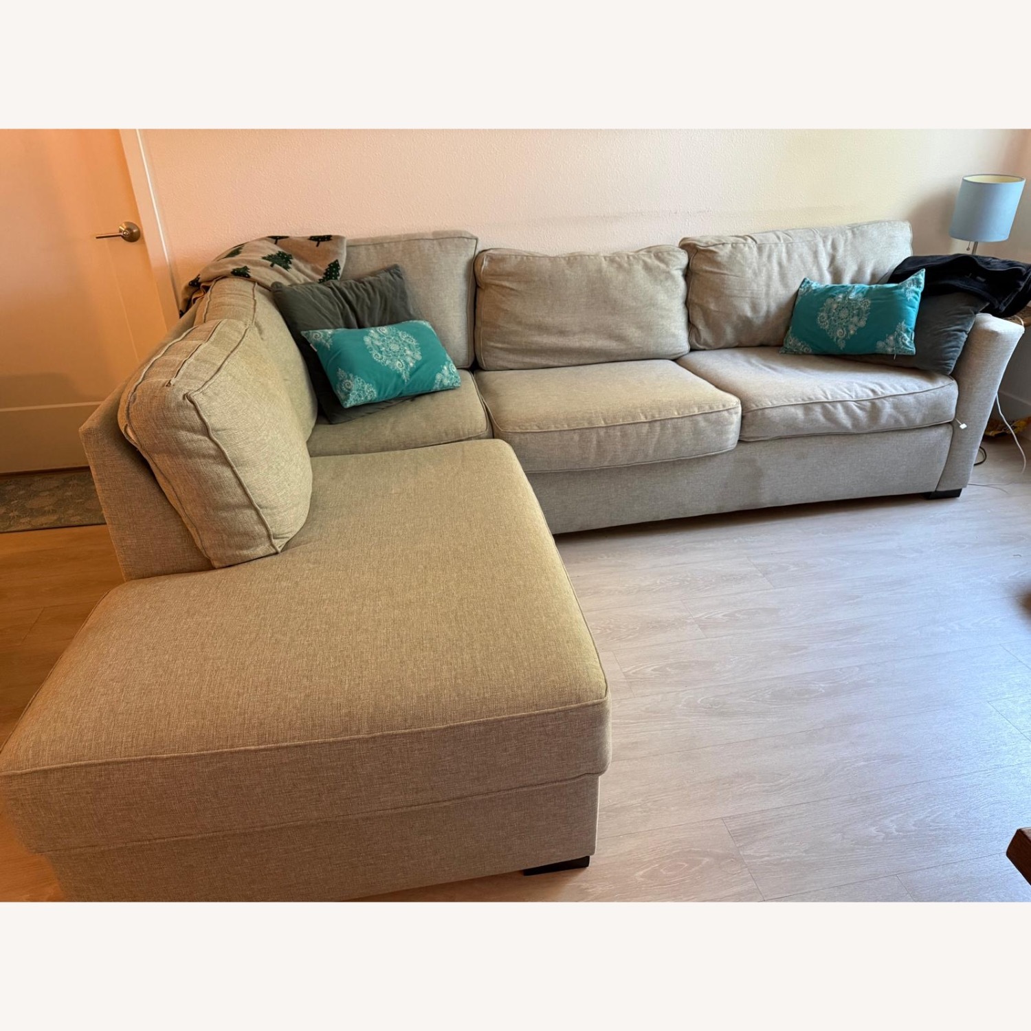 Living Spaces Aspen Tranquil Sectional Sofa - image-1