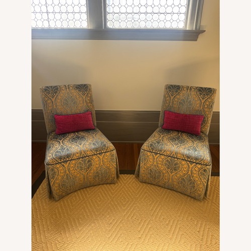 Used Taylor Made Custom Furniture Blue Accent Chairs for sale on AptDeco