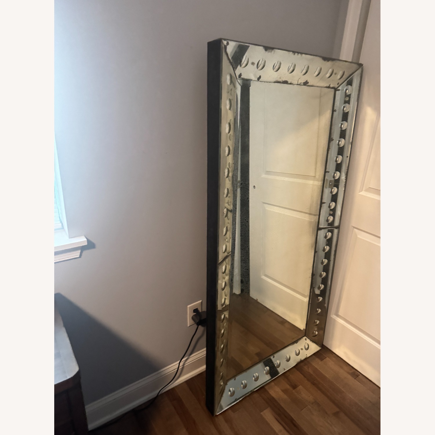 Restoration Hardware Silver Floor Mirror - image-2