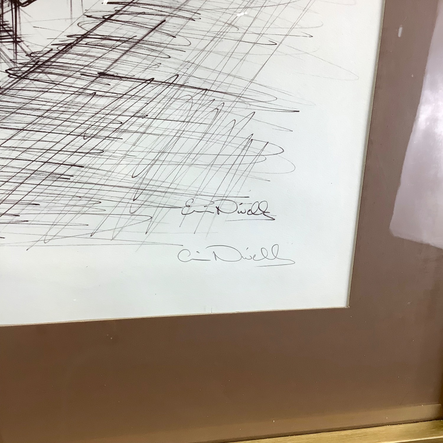 Vintage Lithograph Nautical Cityscape, Signed - image-16