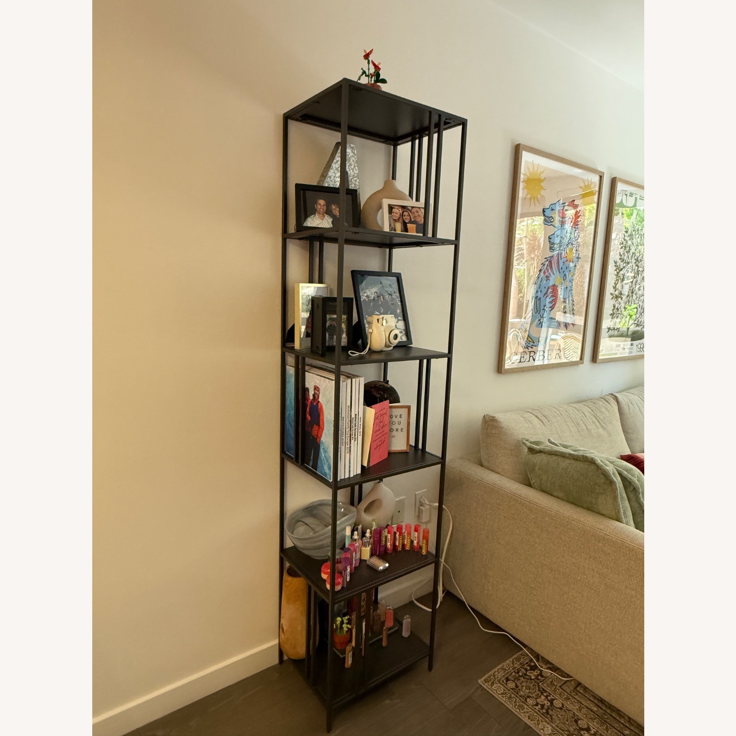 West Elm Profile Metal Bookcase in Antique Bronze - image-3