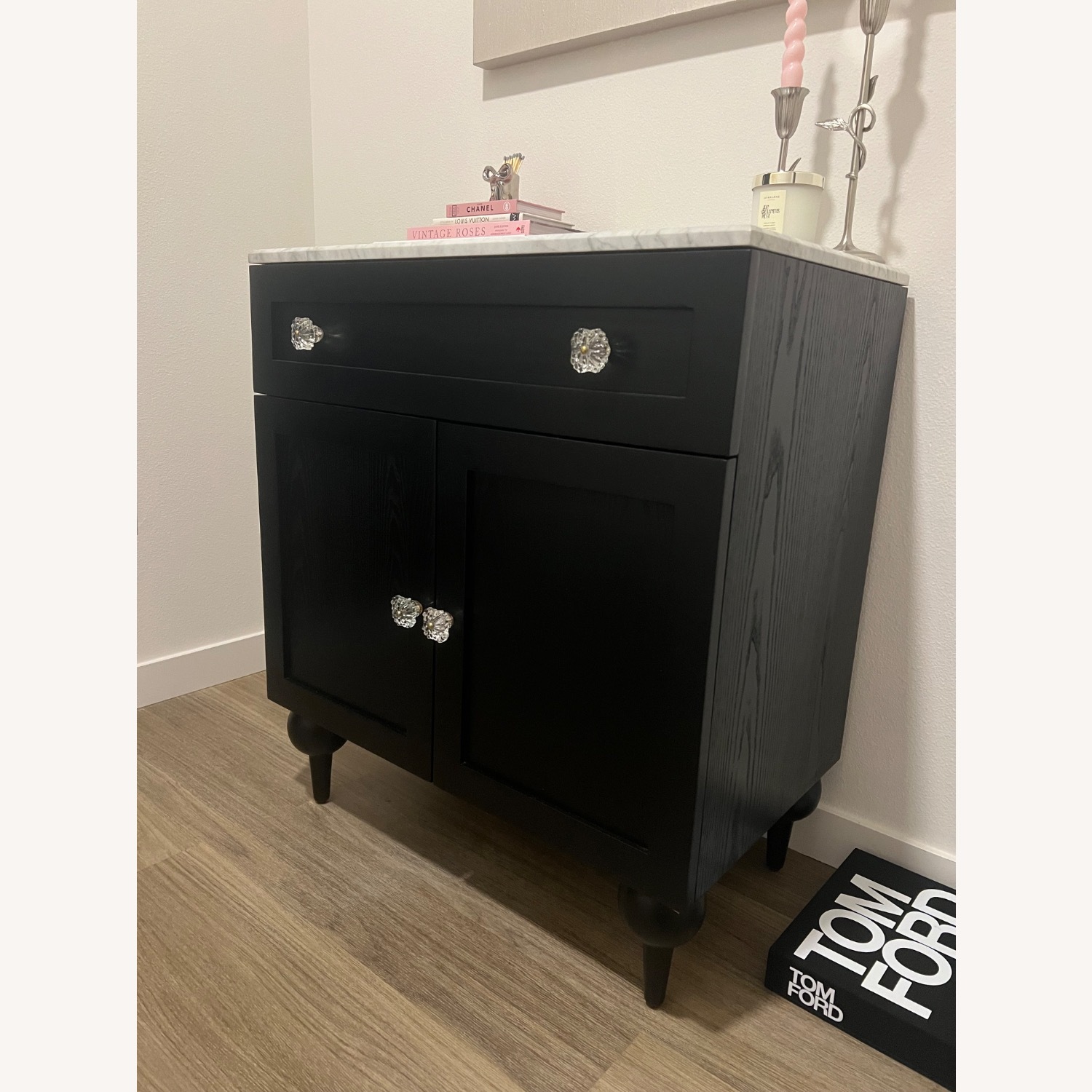 Anthropologie The Fern Black Wood Sideboard - image-2