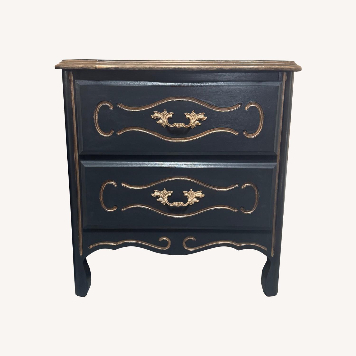 French Provisional Black Nightstands - image-0